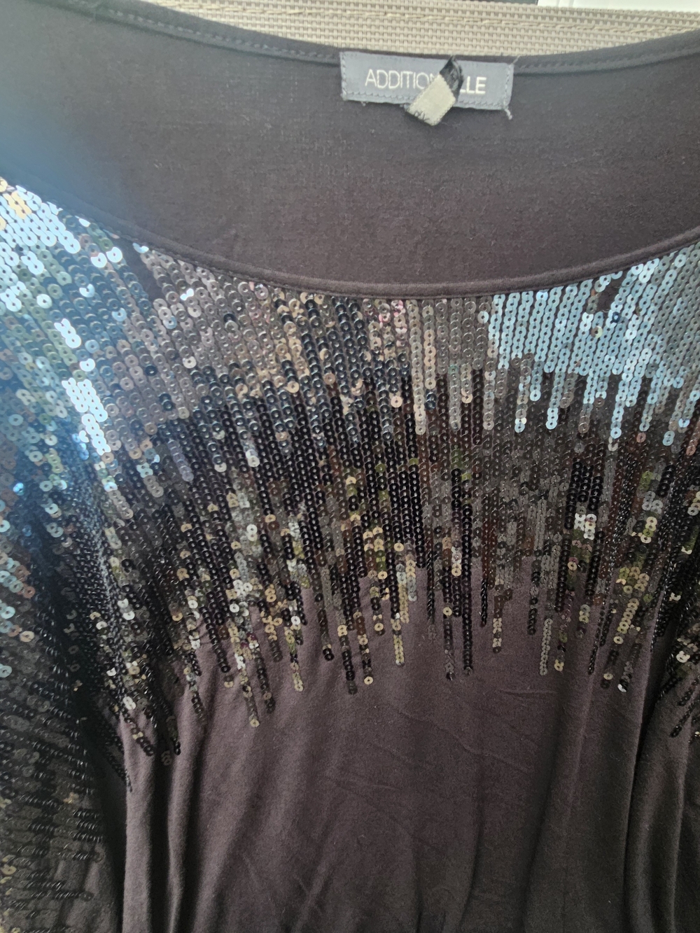 Addition Elle Black Sequin Tank - Picture 2 of 4
